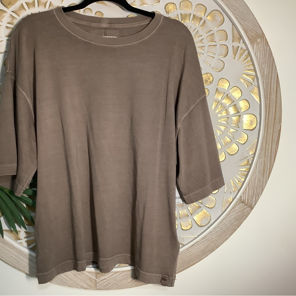 We The Free Taupe Short Sleeve Tee